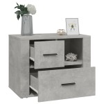 vidaXL Noptieră, gri beton, 60x36x45 cm, lemn prelucrat