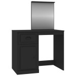 vidaXL Masă de toaletă cu oglindă, negru 90x50x132,5 cm lemn prelucrat