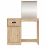vidaXL Masă de toaletă cu oglindă, stejar sonoma 90x50x132,5 cm lemn