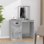 vidaXL Masă de toaletă cu oglindă, gri beton, 90x50x132,5 cm, lemn vidaXL Masă de toaletă cu oglindă, gri beton, 90x50x132,5 cm, lemn