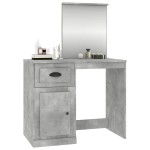vidaXL Masă de toaletă cu oglindă, gri beton, 90x50x132,5 cm, lemn vidaXL Masă de toaletă cu oglindă, gri beton, 90x50x132,5 cm, lemn
