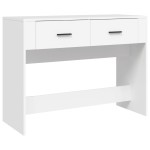vidaXL Măsuță consolă, alb, 100x39x75 cm, lemn compozit vidaXL Măsuță consolă, alb, 100x39x75 cm, lemn compozit