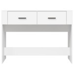 vidaXL Măsuță consolă, alb, 100x39x75 cm, lemn compozit vidaXL Măsuță consolă, alb, 100x39x75 cm, lemn compozit