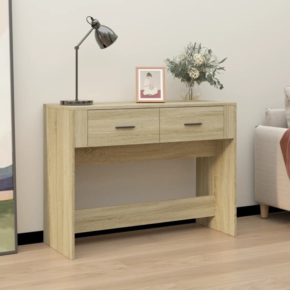 vidaXL Măsuță consolă, stejar sonoma, 100x39x75 cm, lemn prelucrat