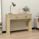 vidaXL Măsuță consolă, stejar sonoma, 100x39x75 cm, lemn prelucrat vidaXL Măsuță consolă, stejar sonoma, 100x39x75 cm, lemn prelucrat