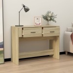 vidaXL Măsuță consolă, stejar sonoma, 100x39x75 cm, lemn prelucrat vidaXL Măsuță consolă, stejar sonoma, 100x39x75 cm, lemn prelucrat