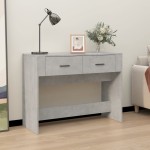 vidaXL Măsuță consolă, gri beton, 100x39x75 cm, lemn prelucrat vidaXL Măsuță consolă, gri beton, 100x39x75 cm, lemn prelucrat