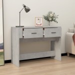 vidaXL Măsuță consolă, gri beton, 100x39x75 cm, lemn prelucrat vidaXL Măsuță consolă, gri beton, 100x39x75 cm, lemn prelucrat