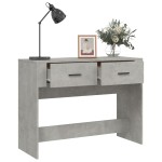 vidaXL Măsuță consolă, gri beton, 100x39x75 cm, lemn prelucrat vidaXL Măsuță consolă, gri beton, 100x39x75 cm, lemn prelucrat