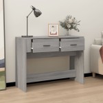 vidaXL Măsuță consolă, gri sonoma, 100x39x75 cm, lemn prelucrat vidaXL Măsuță consolă, gri sonoma, 100x39x75 cm, lemn prelucrat