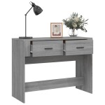 vidaXL Măsuță consolă, gri sonoma, 100x39x75 cm, lemn prelucrat vidaXL Măsuță consolă, gri sonoma, 100x39x75 cm, lemn prelucrat