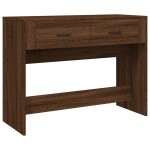 vidaXL Măsuță consolă, stejar maro, 100x39x75 cm, lemn prelucrat vidaXL Măsuță consolă, stejar maro, 100x39x75 cm, lemn prelucrat
