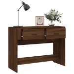 vidaXL Măsuță consolă, stejar maro, 100x39x75 cm, lemn prelucrat vidaXL Măsuță consolă, stejar maro, 100x39x75 cm, lemn prelucrat