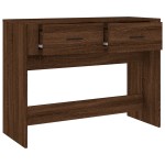 vidaXL Măsuță consolă, stejar maro, 100x39x75 cm, lemn prelucrat vidaXL Măsuță consolă, stejar maro, 100x39x75 cm, lemn prelucrat