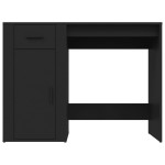 vidaXL Birou, negru, 100x49x75 cm, lemn prelucrat