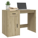 vidaXL Birou, stejar sonoma, 100x49x75 cm, lemn prelucrat