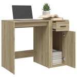 vidaXL Birou, stejar sonoma, 100x49x75 cm, lemn prelucrat
