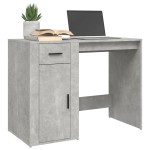 vidaXL Birou, gri beton, 100x49x75 cm, lemn prelucrat