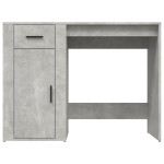 vidaXL Birou, gri beton, 100x49x75 cm, lemn prelucrat