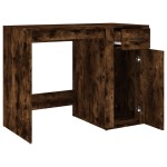 vidaXL Birou, stejar fumuriu, 100x49x75 cm, lemn prelucrat