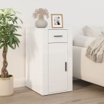 vidaXL Birou, alb extralucios, 40x49x75 cm, lemn prelucrat vidaXL Birou, alb extralucios, 40x49x75 cm, lemn prelucrat