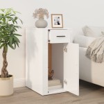 vidaXL Birou, alb extralucios, 40x49x75 cm, lemn prelucrat vidaXL Birou, alb extralucios, 40x49x75 cm, lemn prelucrat