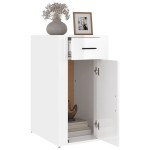 vidaXL Birou, alb extralucios, 40x49x75 cm, lemn prelucrat vidaXL Birou, alb extralucios, 40x49x75 cm, lemn prelucrat