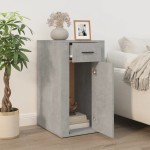 vidaXL Dulap de birou, gri beton, 40x49x75 cm, lemn prelucrat