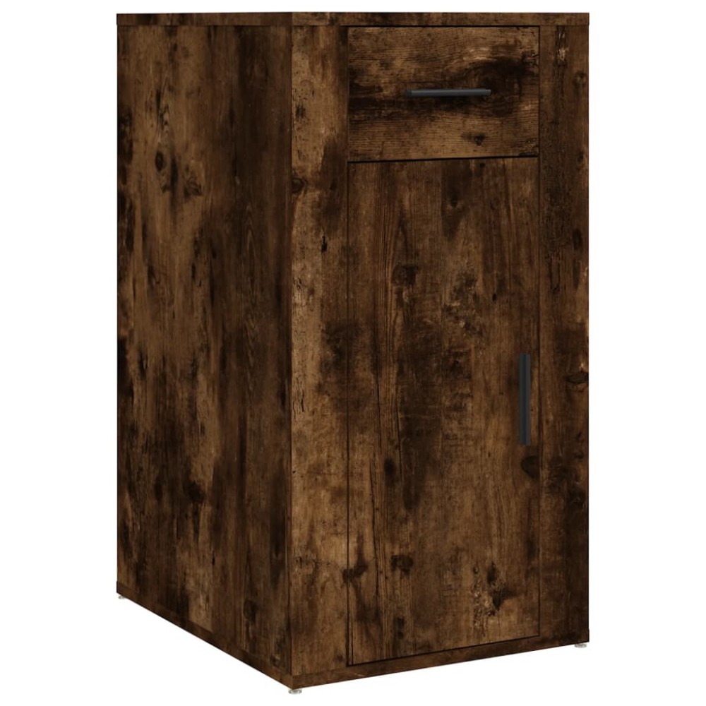 vidaXL Dulap de birou, stejar fumuriu, 40x49x75 cm, lemn prelucrat