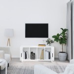 vidaXL Comodă TV, alb, 100x35x40 cm, lemn prelucrat vidaXL Comodă TV, alb, 100x35x40 cm, lemn prelucrat
