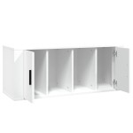 vidaXL Comodă TV, alb, 100x35x40 cm, lemn prelucrat vidaXL Comodă TV, alb, 100x35x40 cm, lemn prelucrat