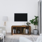 vidaXL Comodă TV, stejar fumuriu, 100x35x40 cm, lemn prelucrat vidaXL Comodă TV, stejar fumuriu, 100x35x40 cm, lemn prelucrat