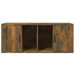 vidaXL Comodă TV, stejar fumuriu, 100x35x40 cm, lemn prelucrat vidaXL Comodă TV, stejar fumuriu, 100x35x40 cm, lemn prelucrat