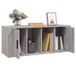vidaXL Comodă TV, gri sonoma, 100x35x40 cm, lemn prelucrat vidaXL Comodă TV, gri sonoma, 100x35x40 cm, lemn prelucrat