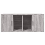 vidaXL Comodă TV, gri sonoma, 100x35x40 cm, lemn prelucrat vidaXL Comodă TV, gri sonoma, 100x35x40 cm, lemn prelucrat