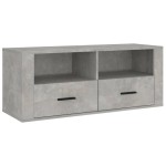 vidaXL Comodă TV, gri beton, 100x35x40 cm, lemn prelucrat
