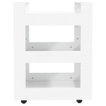 vidaXL Cărucior de birou, alb, 60x45x80 cm, lemn prelucrat vidaXL Cărucior de birou, alb, 60x45x80 cm, lemn prelucrat