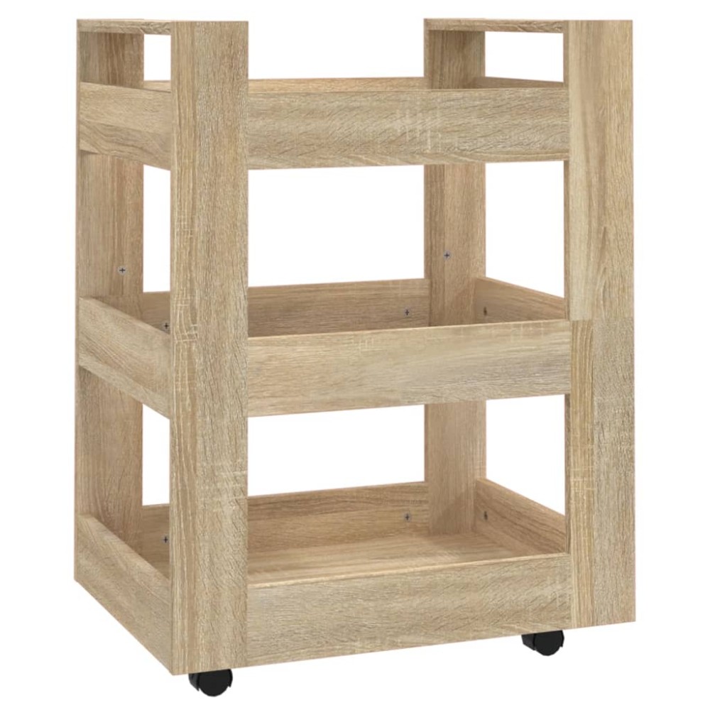 vidaXL Cărucior de bucătărie stejar sonoma 60x45x80 cm lemn prelucrat