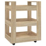 vidaXL Cărucior de bucătărie stejar sonoma 60x45x80 cm lemn prelucrat vidaXL Cărucior de bucătărie stejar sonoma 60x45x80 cm lemn prelucrat