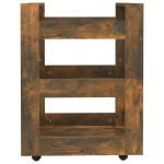 vidaXL Cărucior de bucătărie stejar fumuriu 60x45x80 cm lemn prelucrat vidaXL Cărucior de bucătărie stejar fumuriu 60x45x80 cm lemn prelucrat