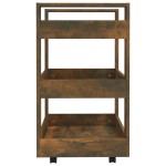 vidaXL Cărucior de bucătărie stejar fumuriu 60x45x80 cm lemn prelucrat vidaXL Cărucior de bucătărie stejar fumuriu 60x45x80 cm lemn prelucrat
