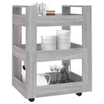 vidaXL Cărucior de bucătărie, gri sonoma, 60x45x80 cm, lemn prelucrat vidaXL Cărucior de bucătărie, gri sonoma, 60x45x80 cm, lemn prelucrat