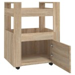 vidaXL Cărucior de bucătărie stejar sonoma 60x45x80 cm lemn prelucrat vidaXL Cărucior de bucătărie stejar sonoma 60x45x80 cm lemn prelucrat