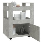 vidaXL Cărucior de bucătărie gri beton 60x45x80 cm lemn prelucrat vidaXL Cărucior de bucătărie gri beton 60x45x80 cm lemn prelucrat