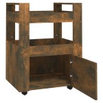 vidaXL Cărucior de bucătărie stejar fumuriu 60x45x80 cm lemn prelucrat vidaXL Cărucior de bucătărie stejar fumuriu 60x45x80 cm lemn prelucrat