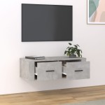 vidaXL Dulap TV suspendat, gri beton, 80x36x25 cm, lemn compozit vidaXL Dulap TV suspendat, gri beton, 80x36x25 cm, lemn compozit