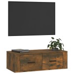 vidaXL Dulap TV suspendat, stejar fumuriu, 80x36x25 cm, lemn compozit vidaXL Dulap TV suspendat, stejar fumuriu, 80x36x25 cm, lemn compozit