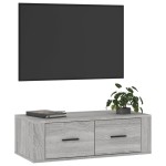 vidaXL Dulap TV suspendat, gri sonoma, 80x36x25 cm, lemn prelucrat vidaXL Dulap TV suspendat, gri sonoma, 80x36x25 cm, lemn prelucrat