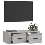 vidaXL Dulap TV suspendat, gri sonoma, 80x36x25 cm, lemn prelucrat vidaXL Dulap TV suspendat, gri sonoma, 80x36x25 cm, lemn prelucrat