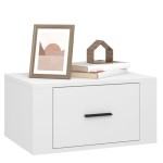 vidaXL Noptiere de perete, 2 buc., alb, 50x36x25 cm